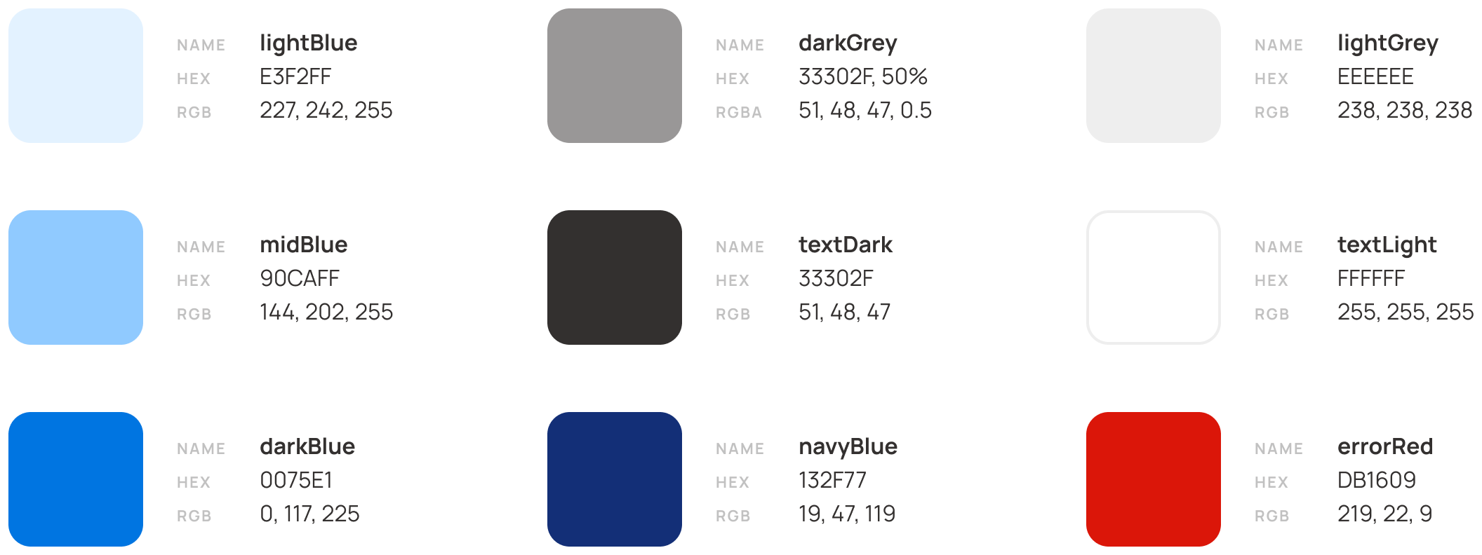 style guide colors